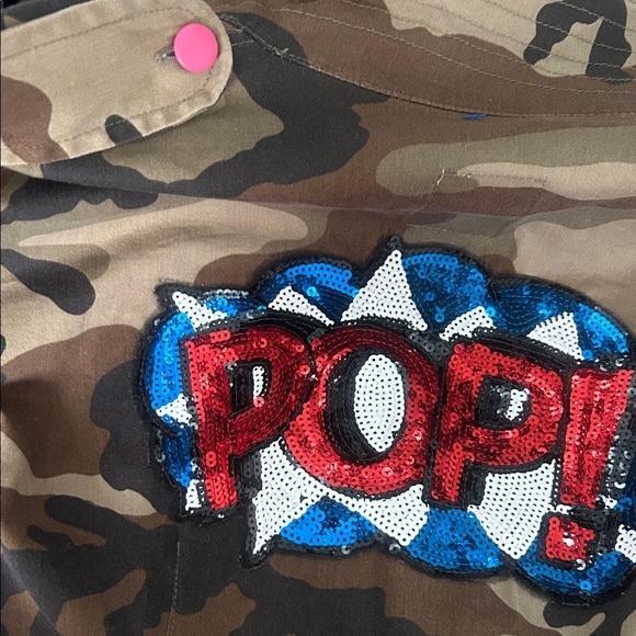 History Repeats Army Jacket size 10 Multi-color pattern, Made in ITALY - Picture 11 of 11